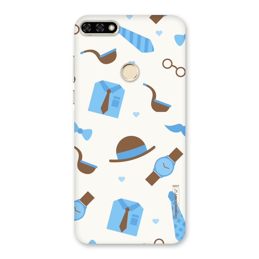 Pipe Hat Watch Pattern Back Case for Honor 7A