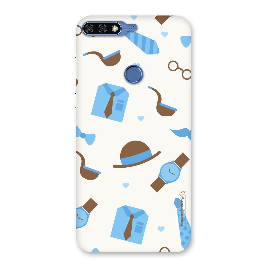 Pipe Hat Watch Pattern Back Case for Honor 7C