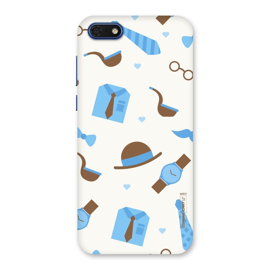 Pipe Hat Watch Pattern Back Case for Honor 7s