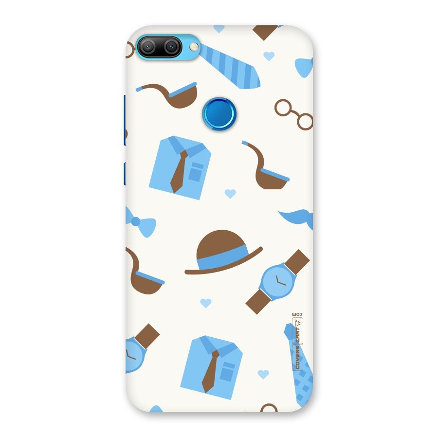 Pipe Hat Watch Pattern Back Case for Honor 9N