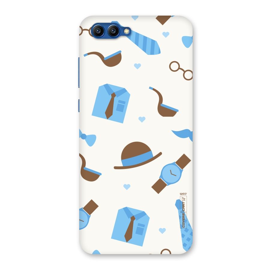 Pipe Hat Watch Pattern Back Case for Honor View 10