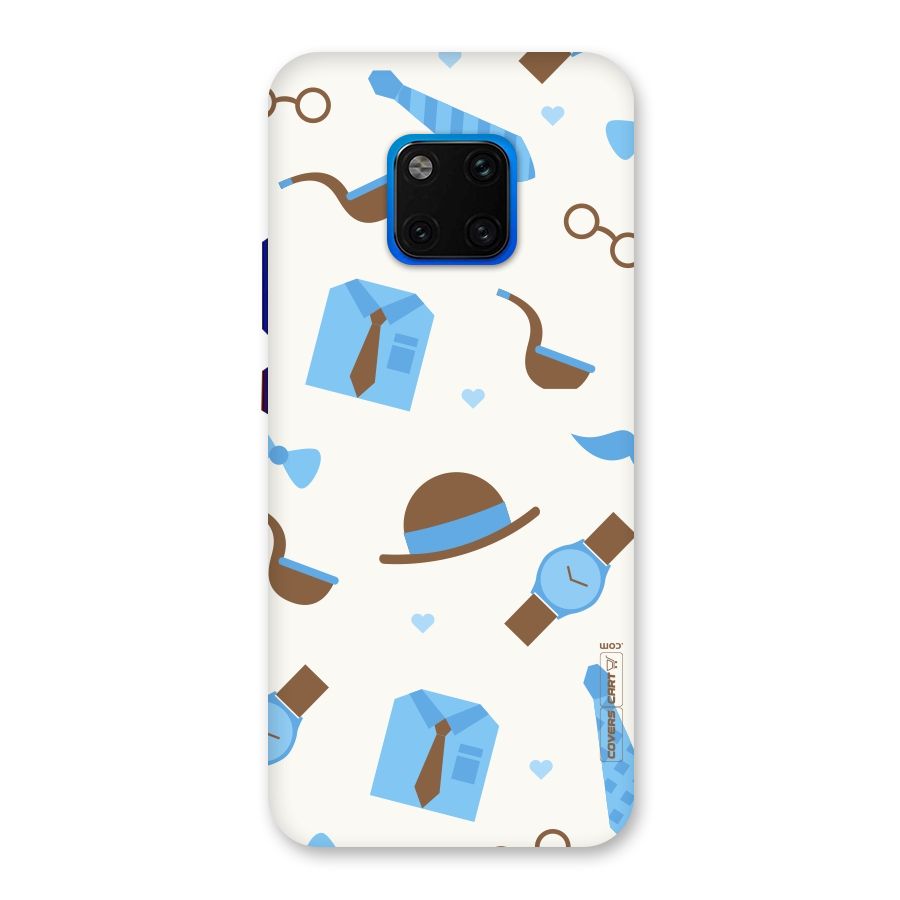 Pipe Hat Watch Pattern Back Case for Huawei Mate 20 Pro