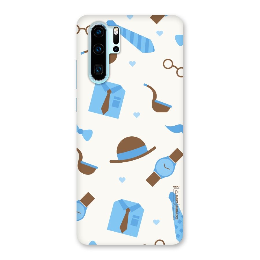 Pipe Hat Watch Pattern Back Case for Huawei P30 Pro