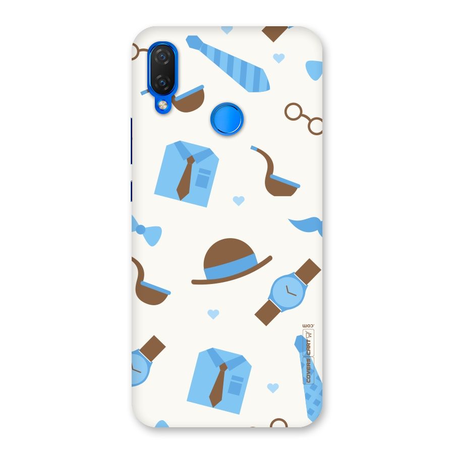 Pipe Hat Watch Pattern Back Case for Huawei P Smart+