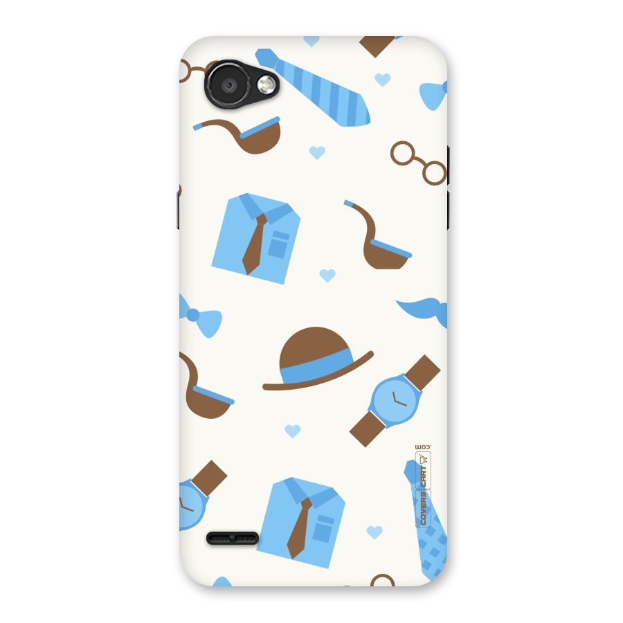 Pipe Hat Watch Pattern Back Case for LG Q6