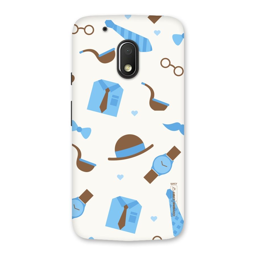 Pipe Hat Watch Pattern Back Case for Moto G4 Play