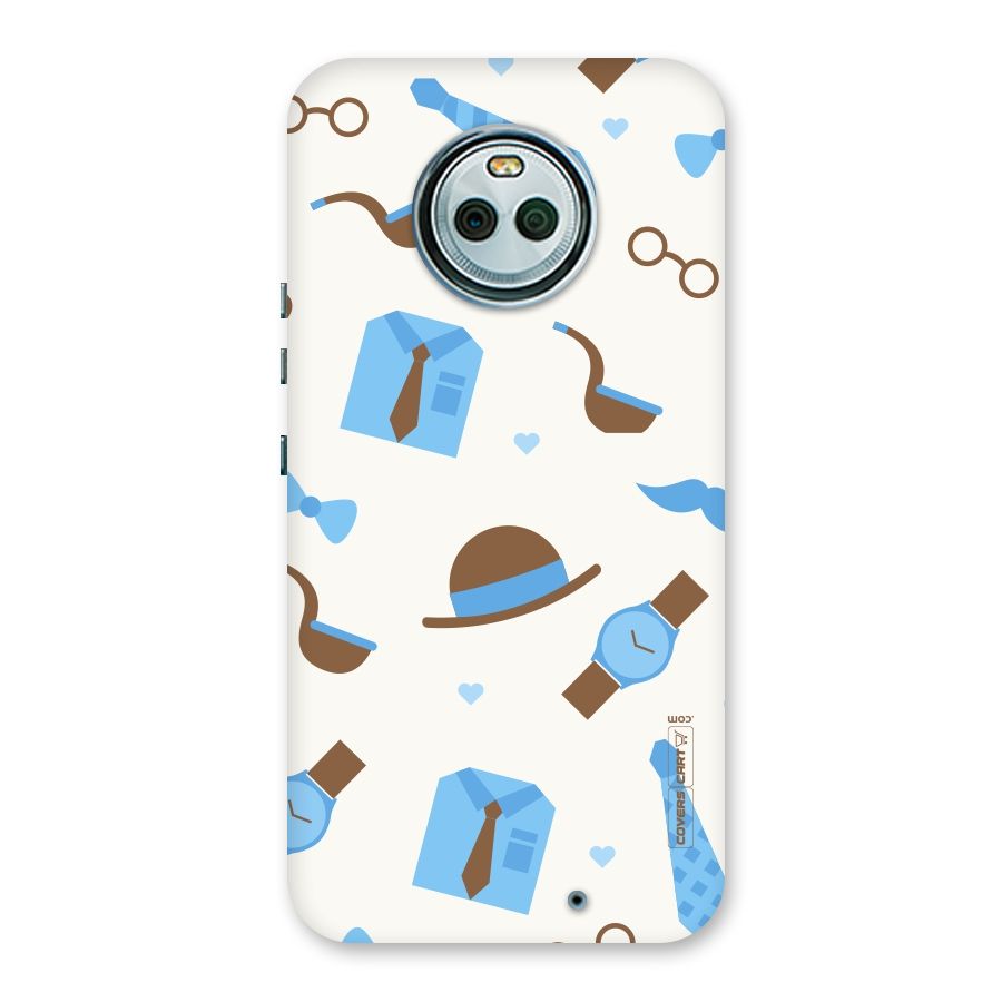 Pipe Hat Watch Pattern Back Case for Moto X4