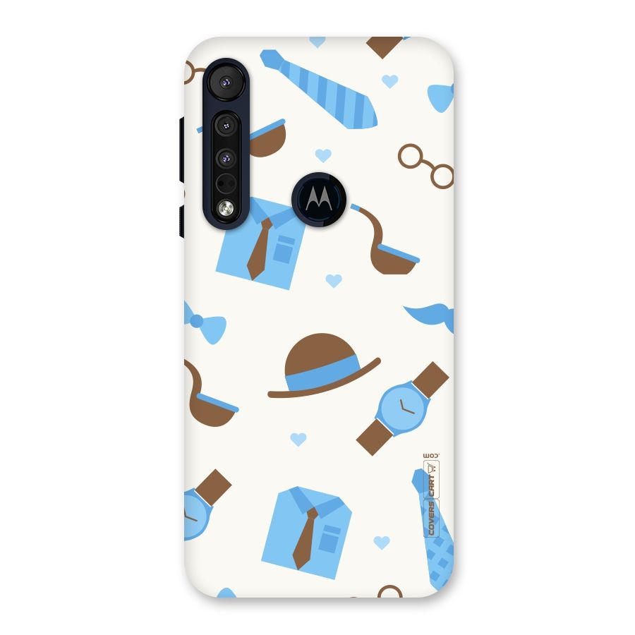 Pipe Hat Watch Pattern Back Case for Motorola One Macro