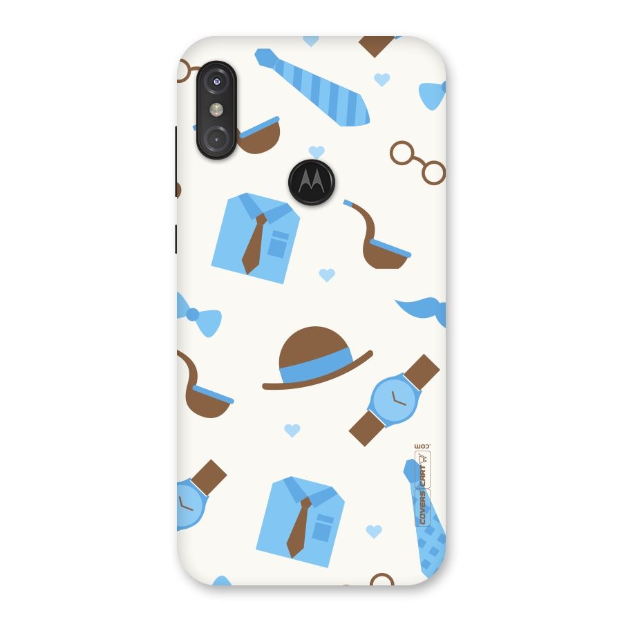 Pipe Hat Watch Pattern Back Case for Motorola One Power