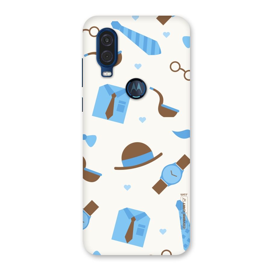 Pipe Hat Watch Pattern Back Case for Motorola One Vision