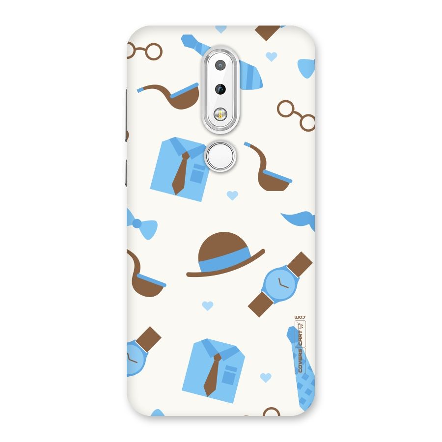 Pipe Hat Watch Pattern Back Case for Nokia 6.1 Plus