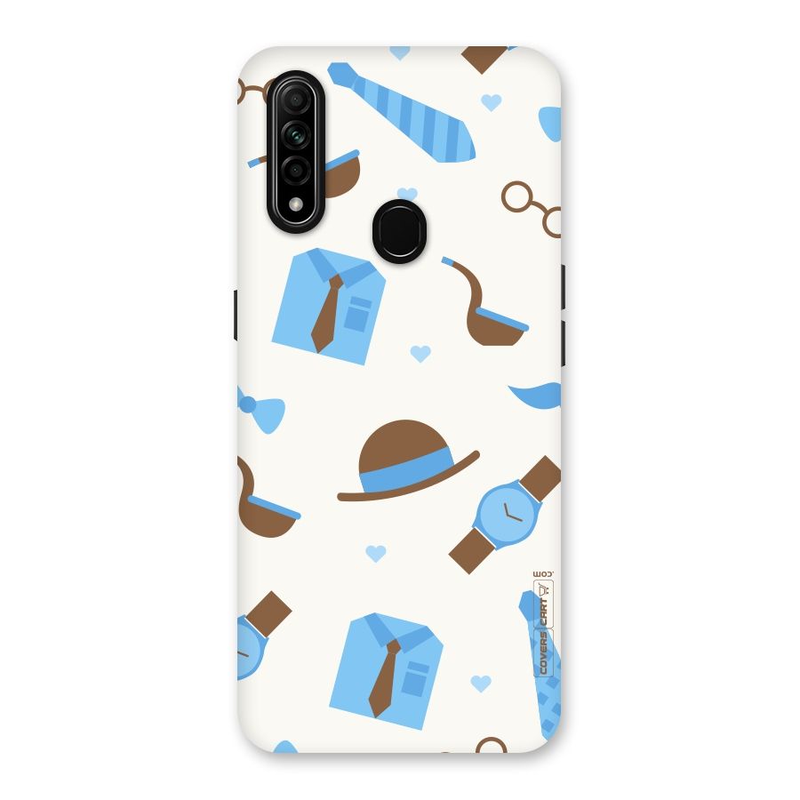 Pipe Hat Watch Pattern Back Case for Oppo A31
