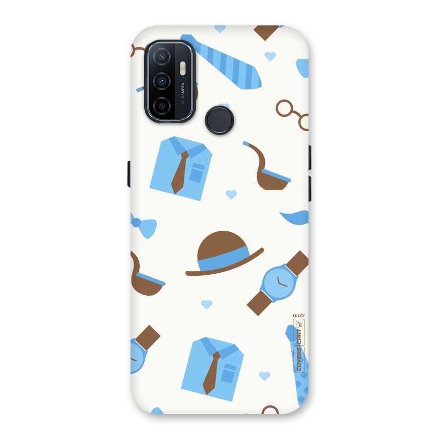 Pipe Hat Watch Pattern Back Case for Oppo A32