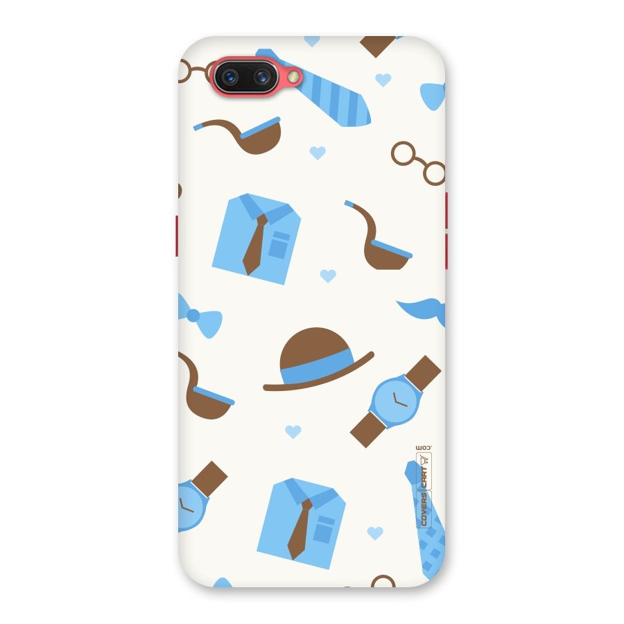 Pipe Hat Watch Pattern Back Case for Oppo A3s