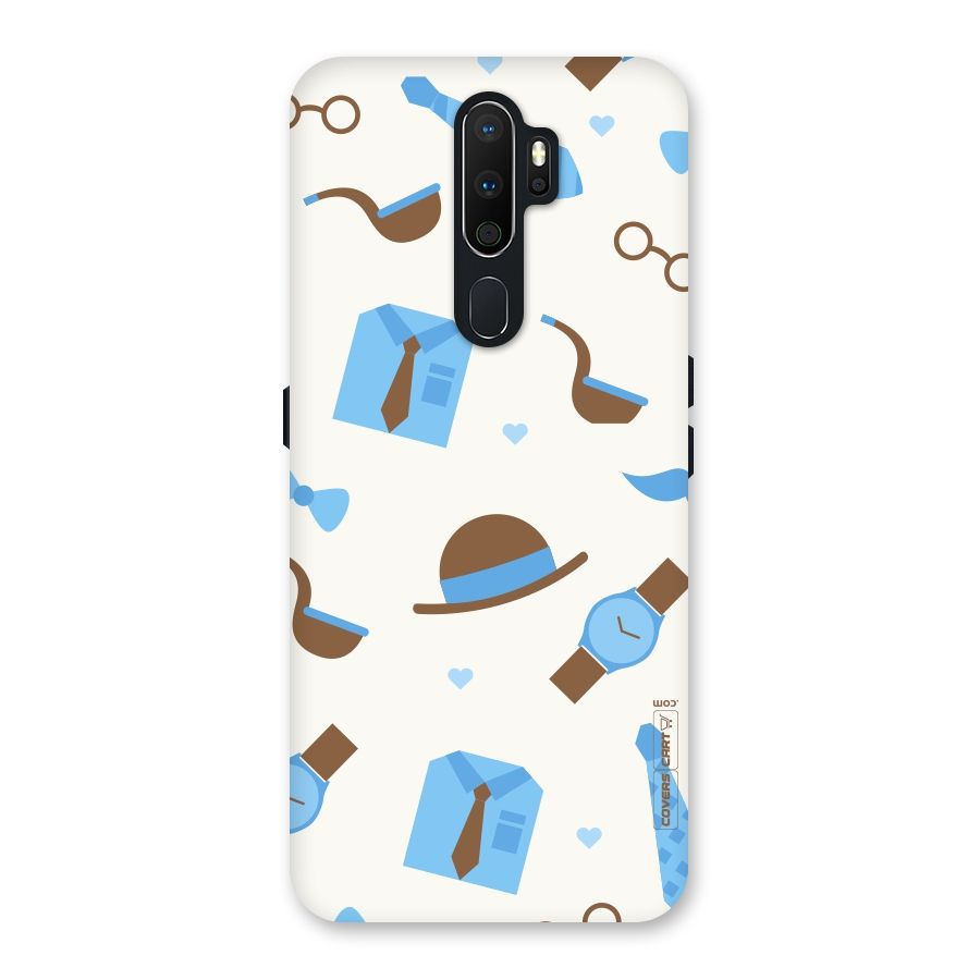 Pipe Hat Watch Pattern Back Case for Oppo A5 (2020)