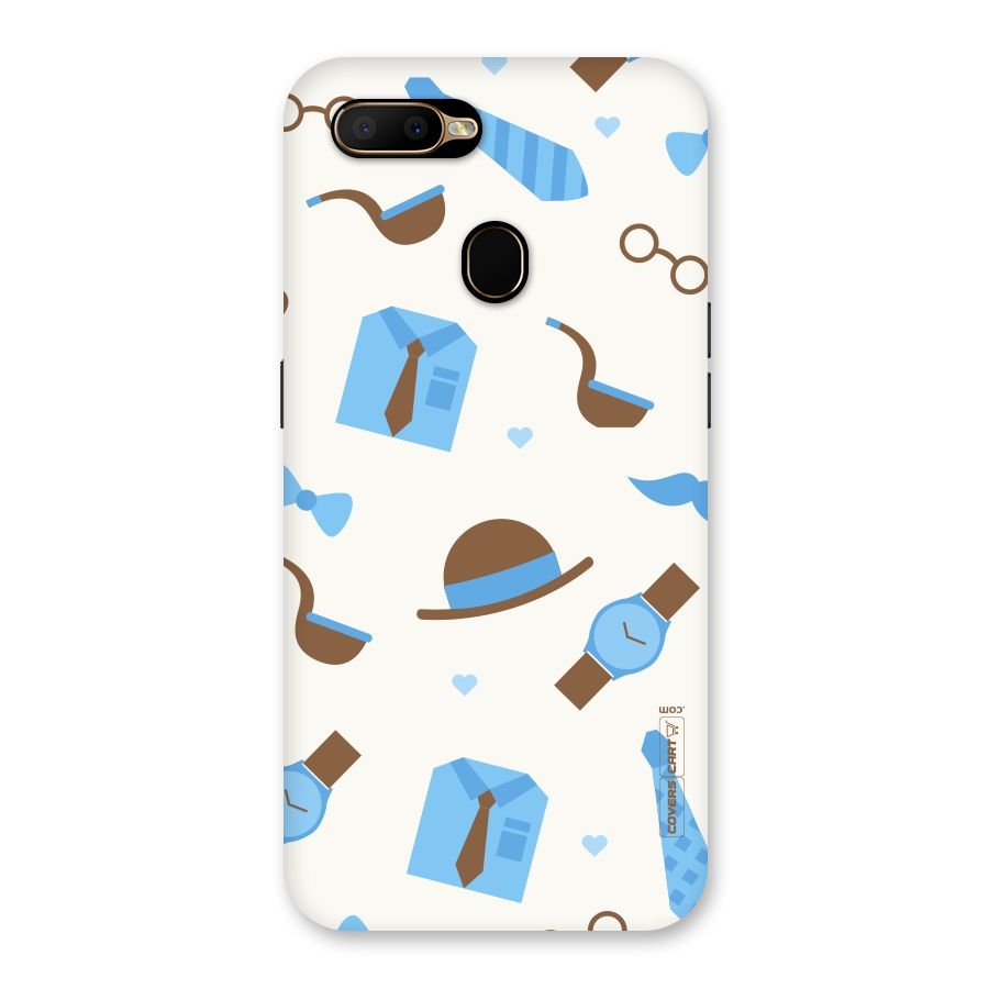Pipe Hat Watch Pattern Back Case for Oppo A5s