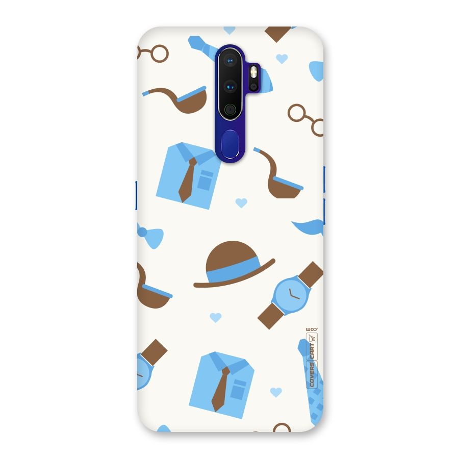 Pipe Hat Watch Pattern Back Case for Oppo A9 (2020)