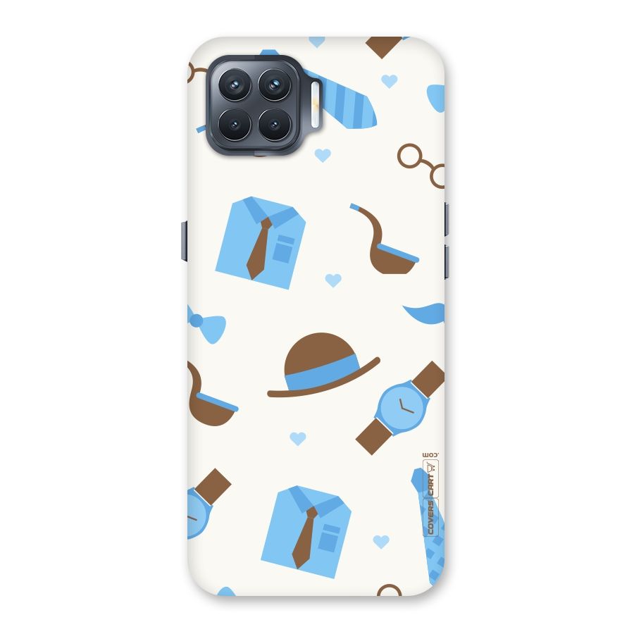 Pipe Hat Watch Pattern Back Case for Oppo F17 Pro