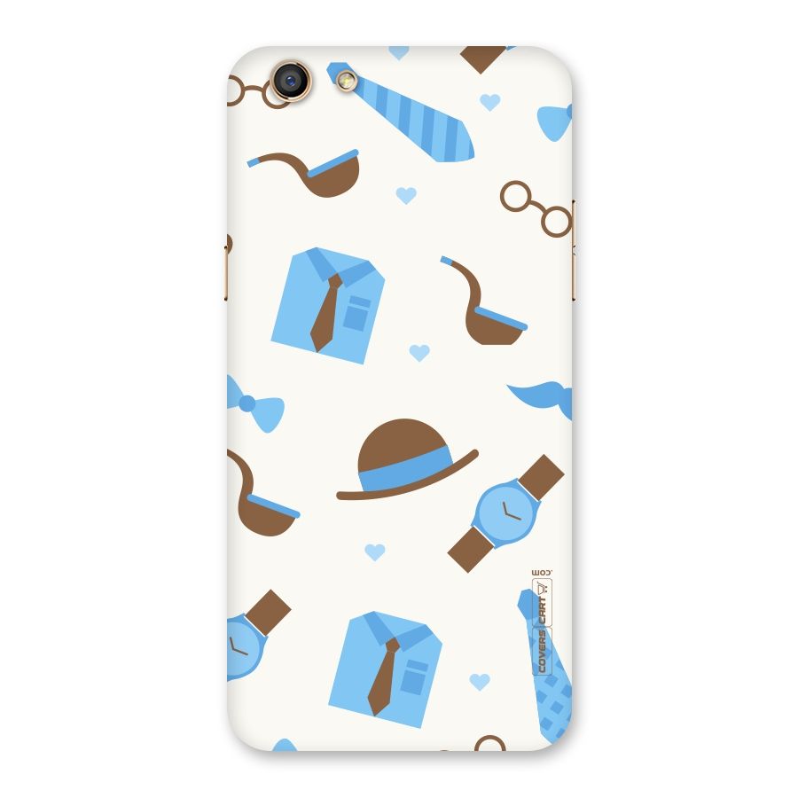 Pipe Hat Watch Pattern Back Case for Oppo F3