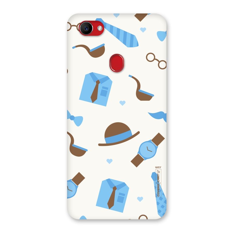 Pipe Hat Watch Pattern Back Case for Oppo F7