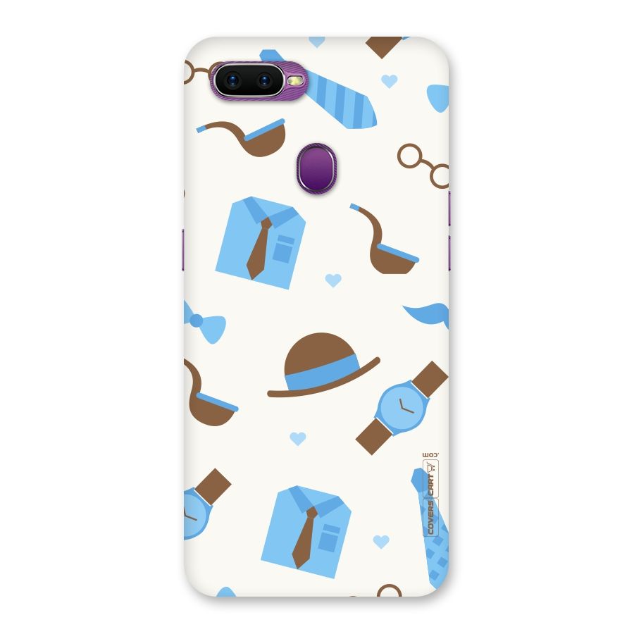 Pipe Hat Watch Pattern Back Case for Oppo F9