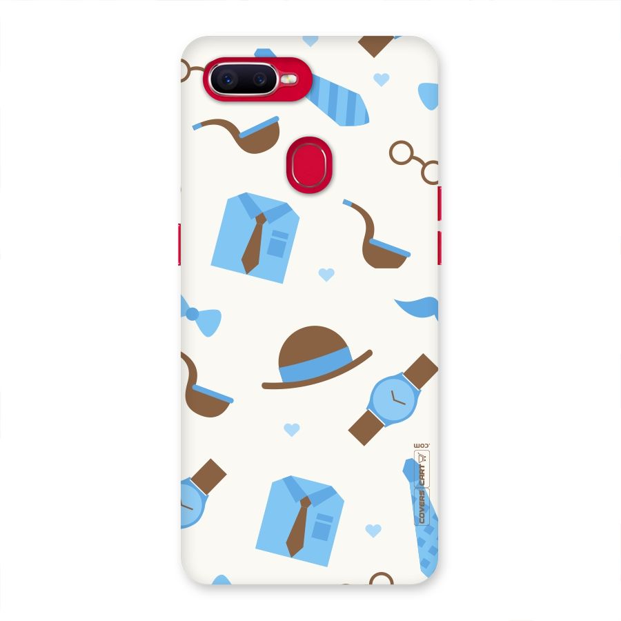 Pipe Hat Watch Pattern Back Case for Oppo F9 Pro