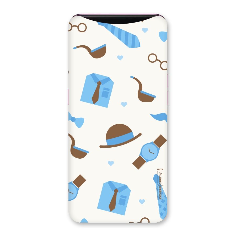 Pipe Hat Watch Pattern Back Case for Oppo Find X