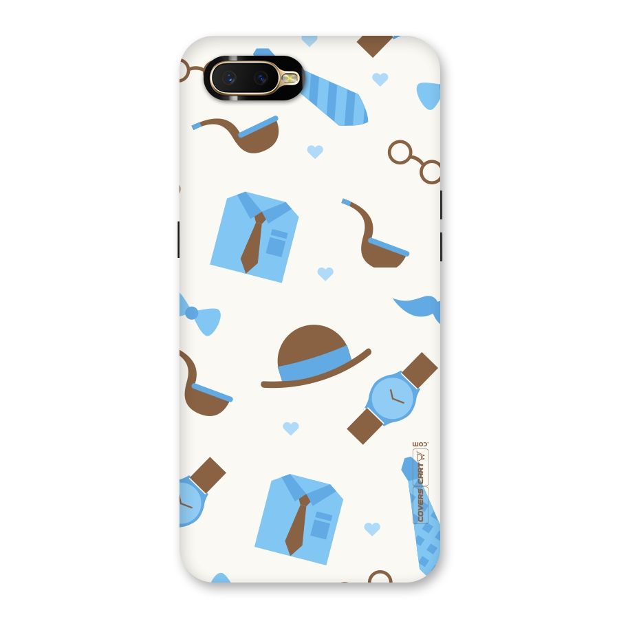 Pipe Hat Watch Pattern Back Case for Oppo K1