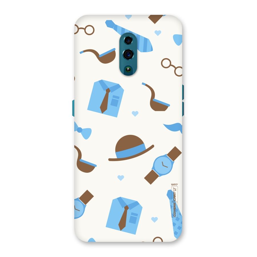 Pipe Hat Watch Pattern Back Case for Oppo Reno