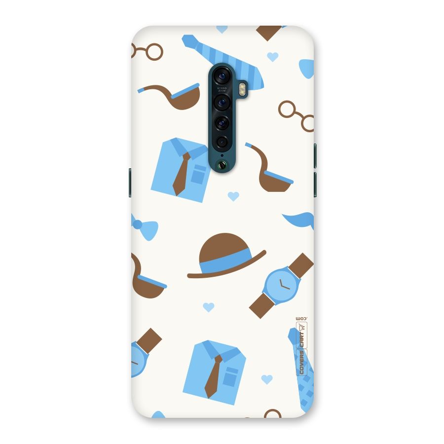 Pipe Hat Watch Pattern Back Case for Oppo Reno2