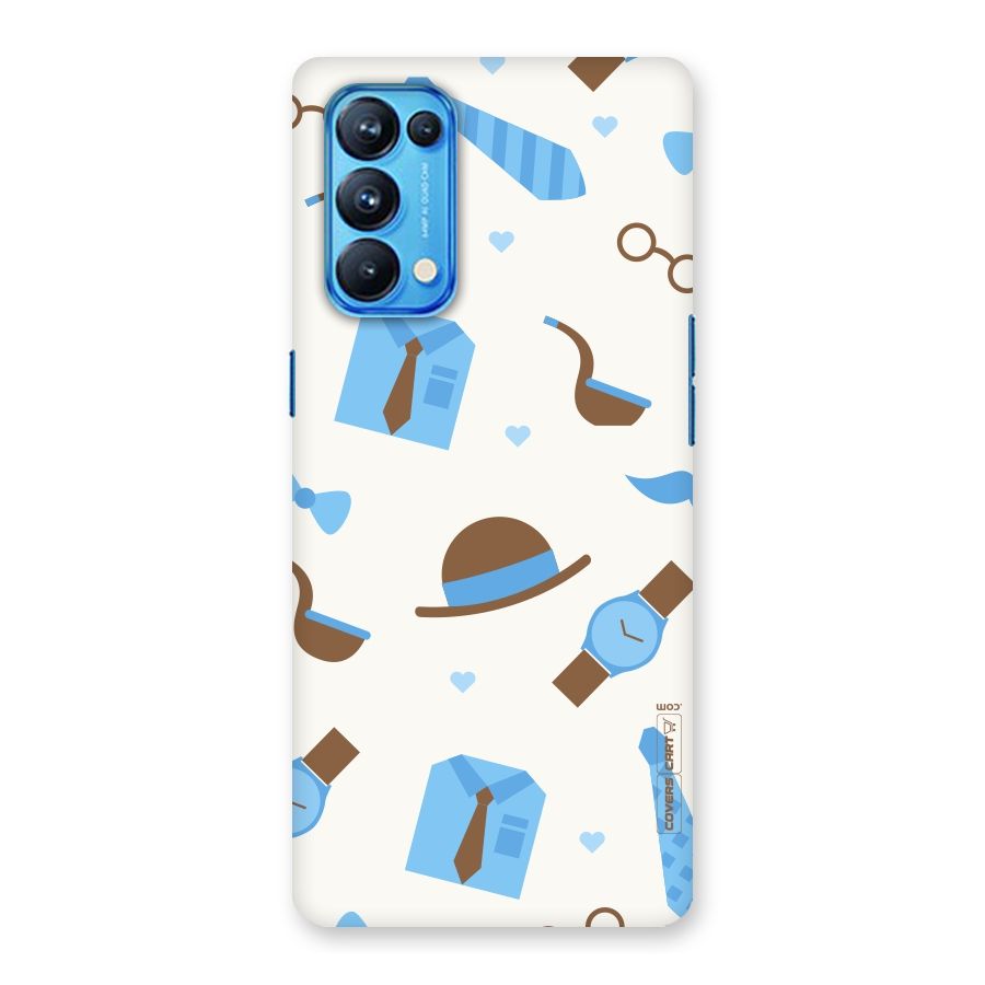 Pipe Hat Watch Pattern Back Case for Oppo Reno5 Pro 5G