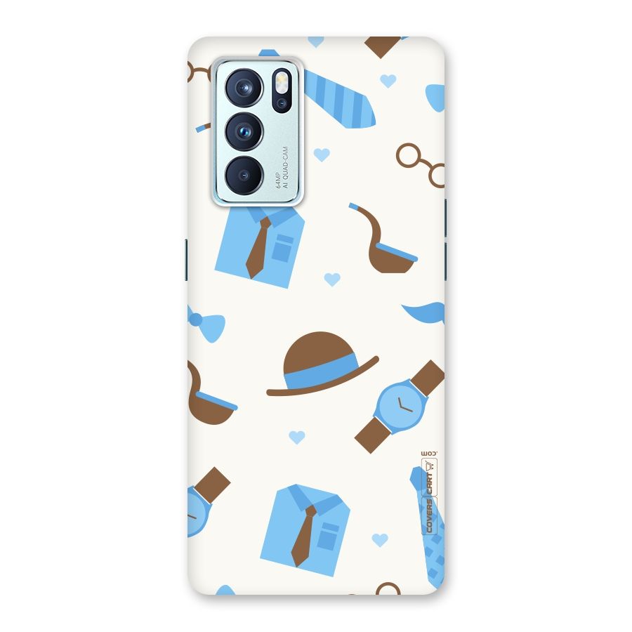 Pipe Hat Watch Pattern Back Case for Oppo Reno6 Pro 5G