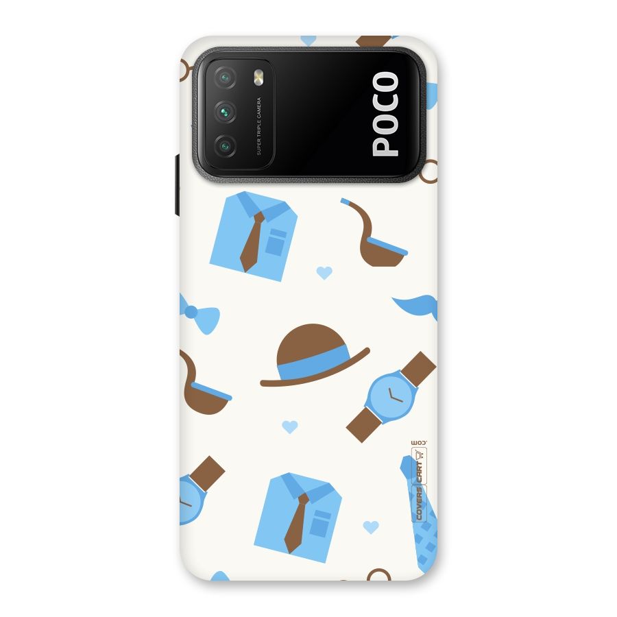 Pipe Hat Watch Pattern Back Case for Poco M3
