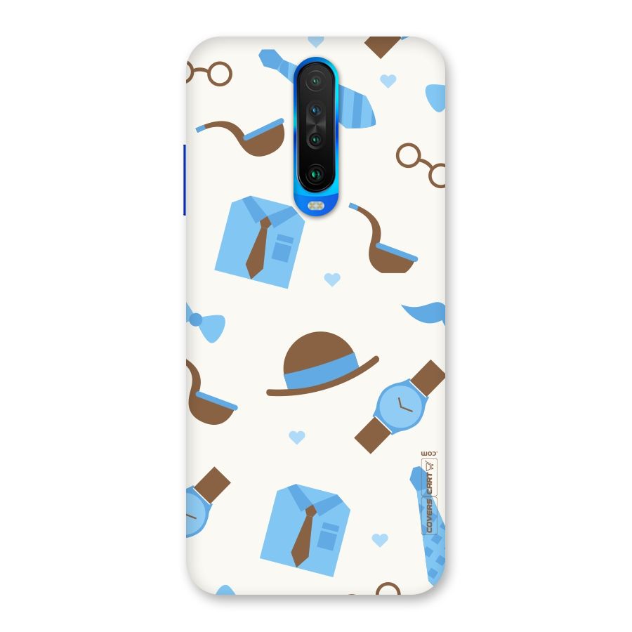 Pipe Hat Watch Pattern Back Case for Poco X2