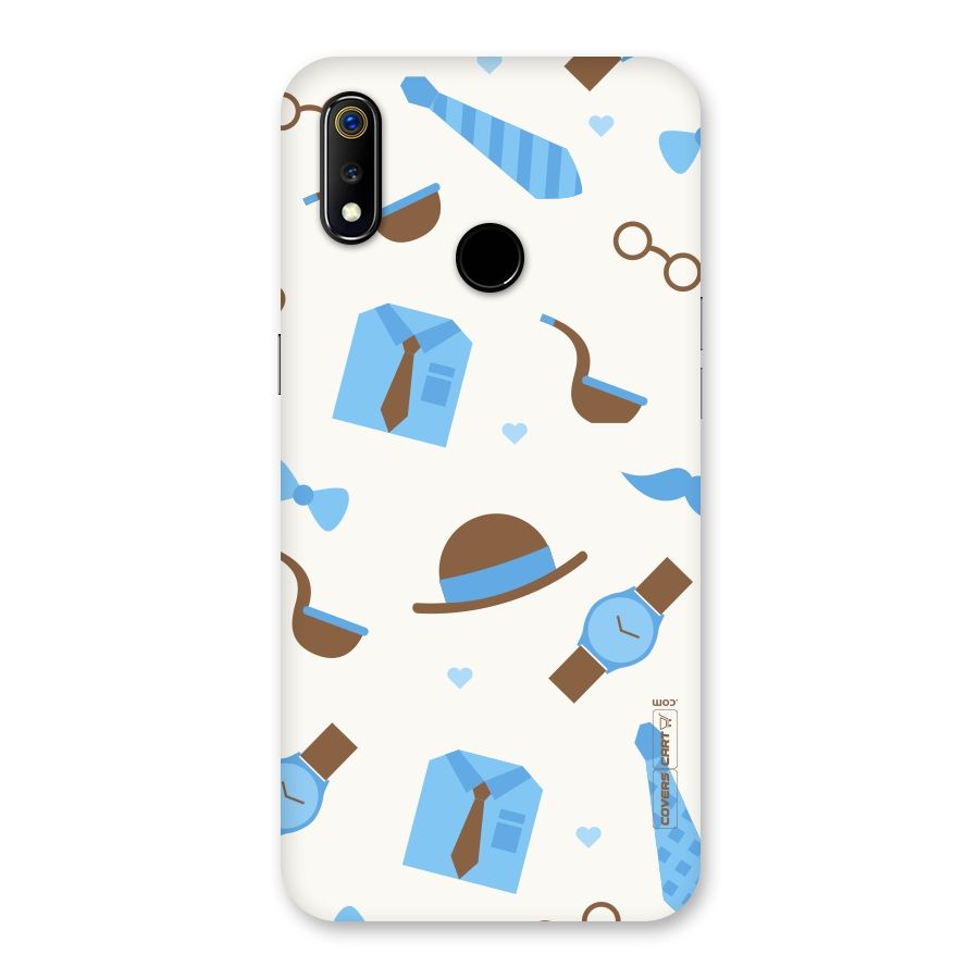 Pipe Hat Watch Pattern Back Case for Realme 3