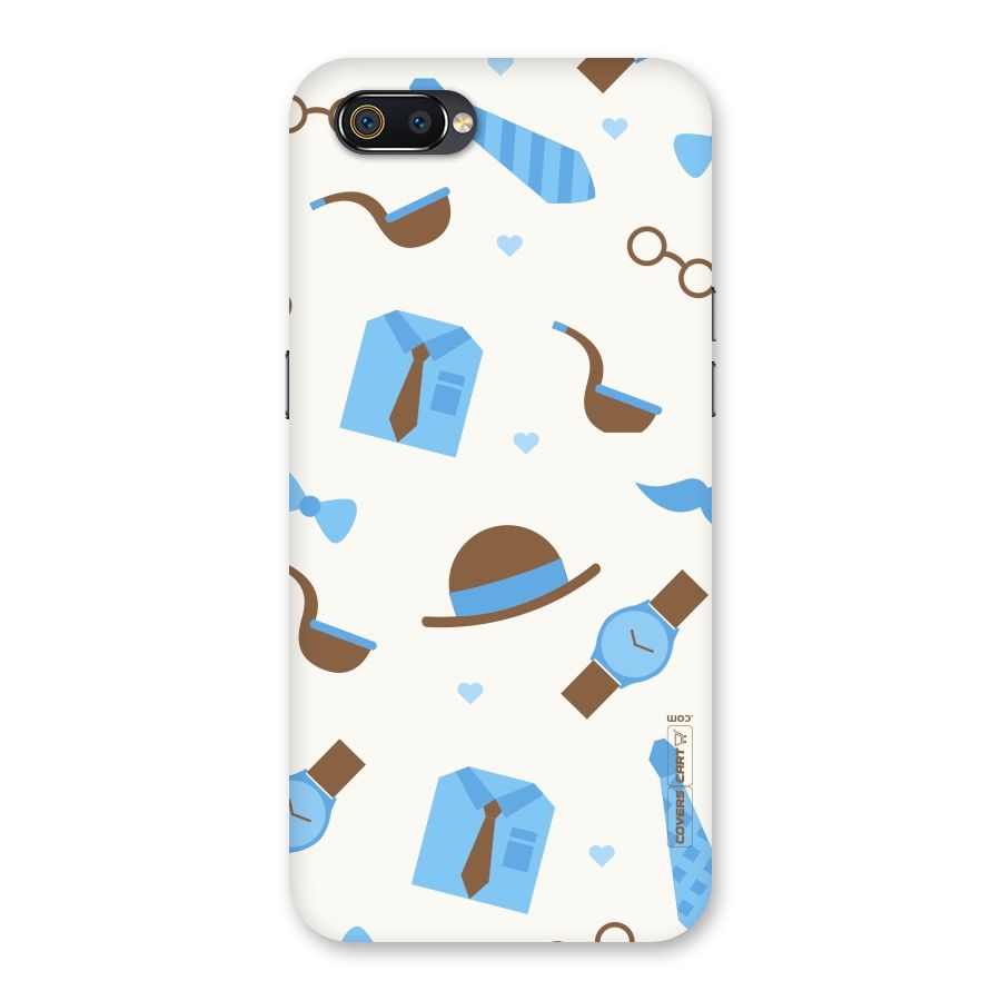 Pipe Hat Watch Pattern Back Case for Realme C2