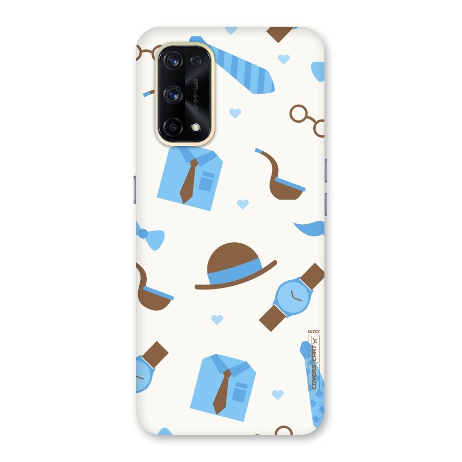 Pipe Hat Watch Pattern Glass Back Case for Realme X7 Pro