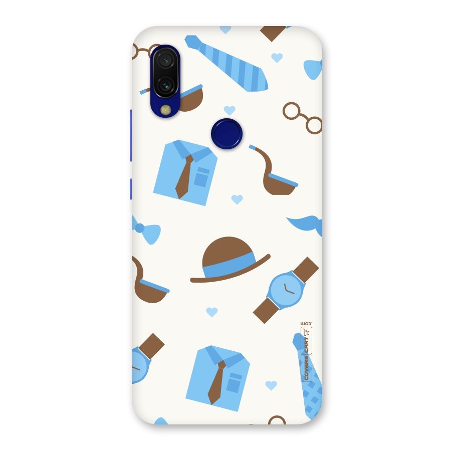 Pipe Hat Watch Pattern Back Case for Redmi 7