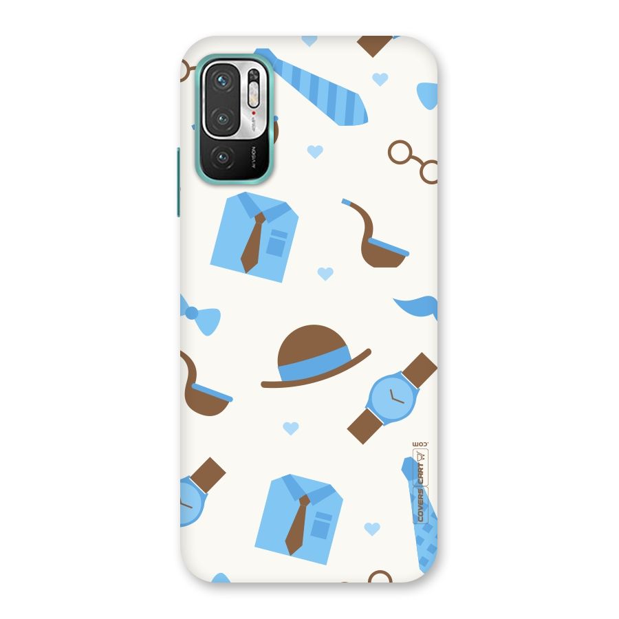 Pipe Hat Watch Pattern Back Case for Redmi Note 10T 5G