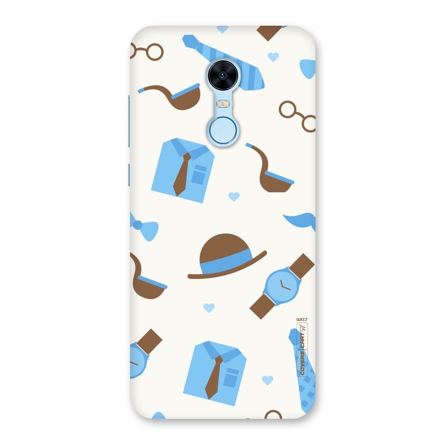 Pipe Hat Watch Pattern Back Case for Redmi Note 5