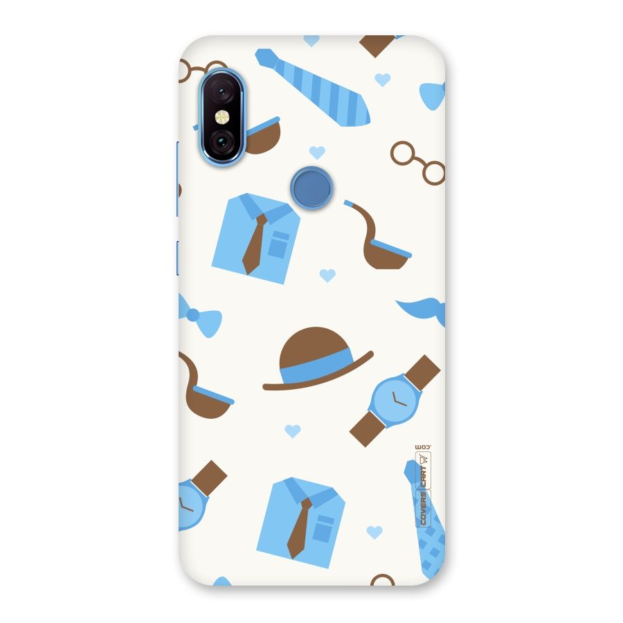 Pipe Hat Watch Pattern Back Case for Redmi Note 6 Pro