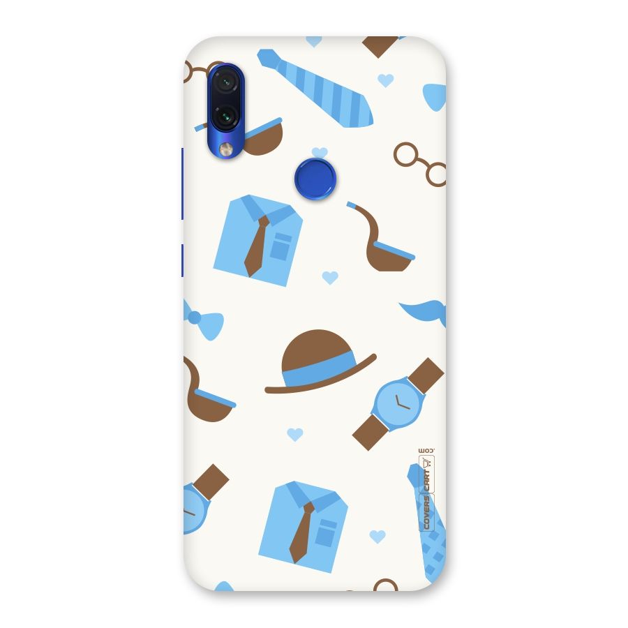 Pipe Hat Watch Pattern Back Case for Redmi Note 7