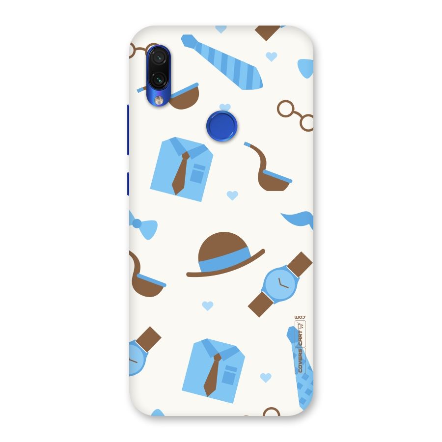 Pipe Hat Watch Pattern Back Case for Redmi Note 7S
