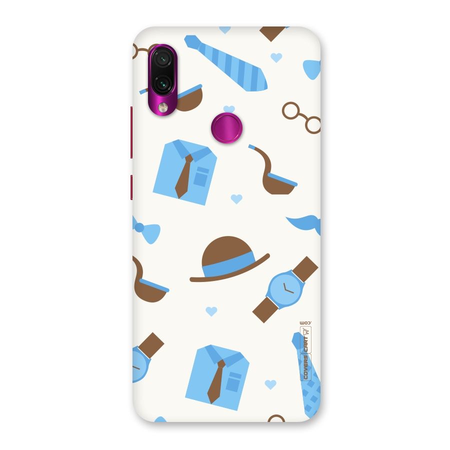 Pipe Hat Watch Pattern Back Case for Redmi Note 7 Pro