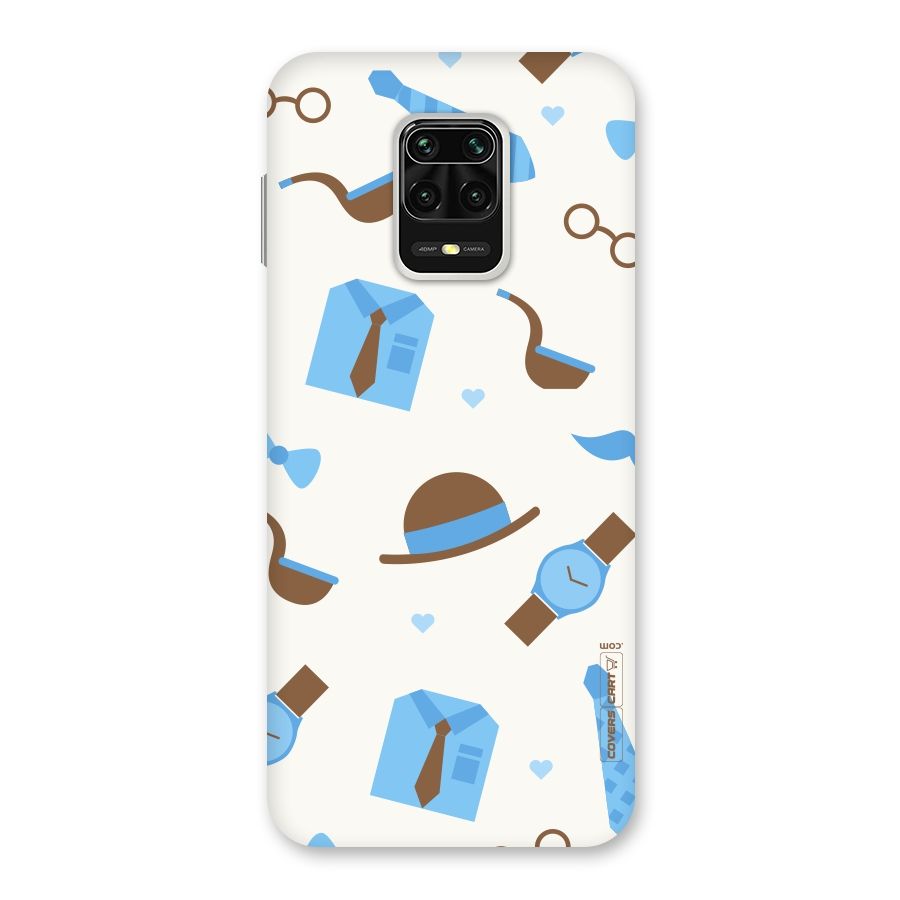Pipe Hat Watch Pattern Back Case for Redmi Note 9 Pro