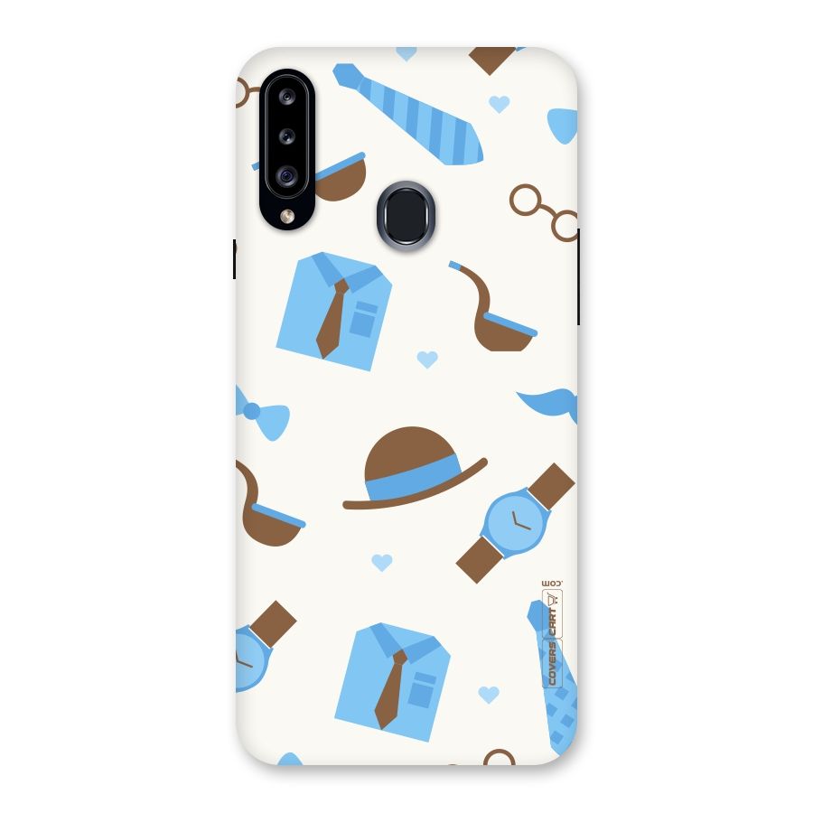 Pipe Hat Watch Pattern Back Case for Samsung Galaxy A20s