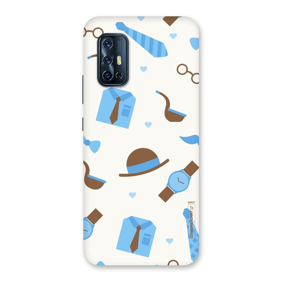 Pipe Hat Watch Pattern Back Case for Vivo V17