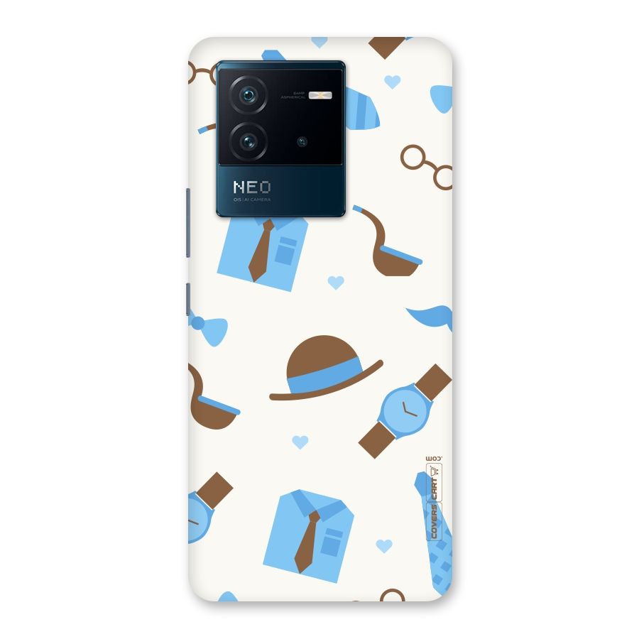 Pipe Hat Watch Pattern Back Case for Vivo iQOO Neo 6 5G