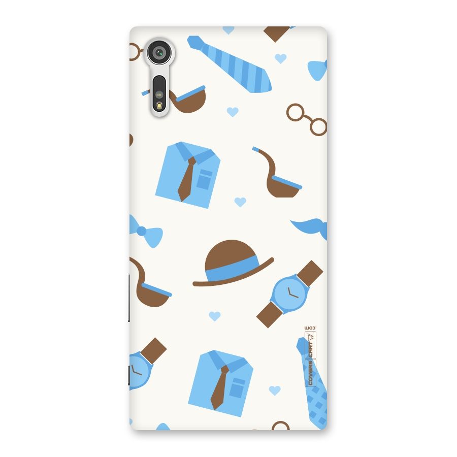 Pipe Hat Watch Pattern Back Case for Xperia XZ