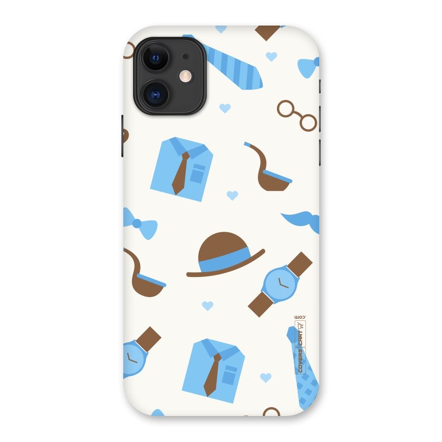 Pipe Hat Watch Pattern Back Case for iPhone 11